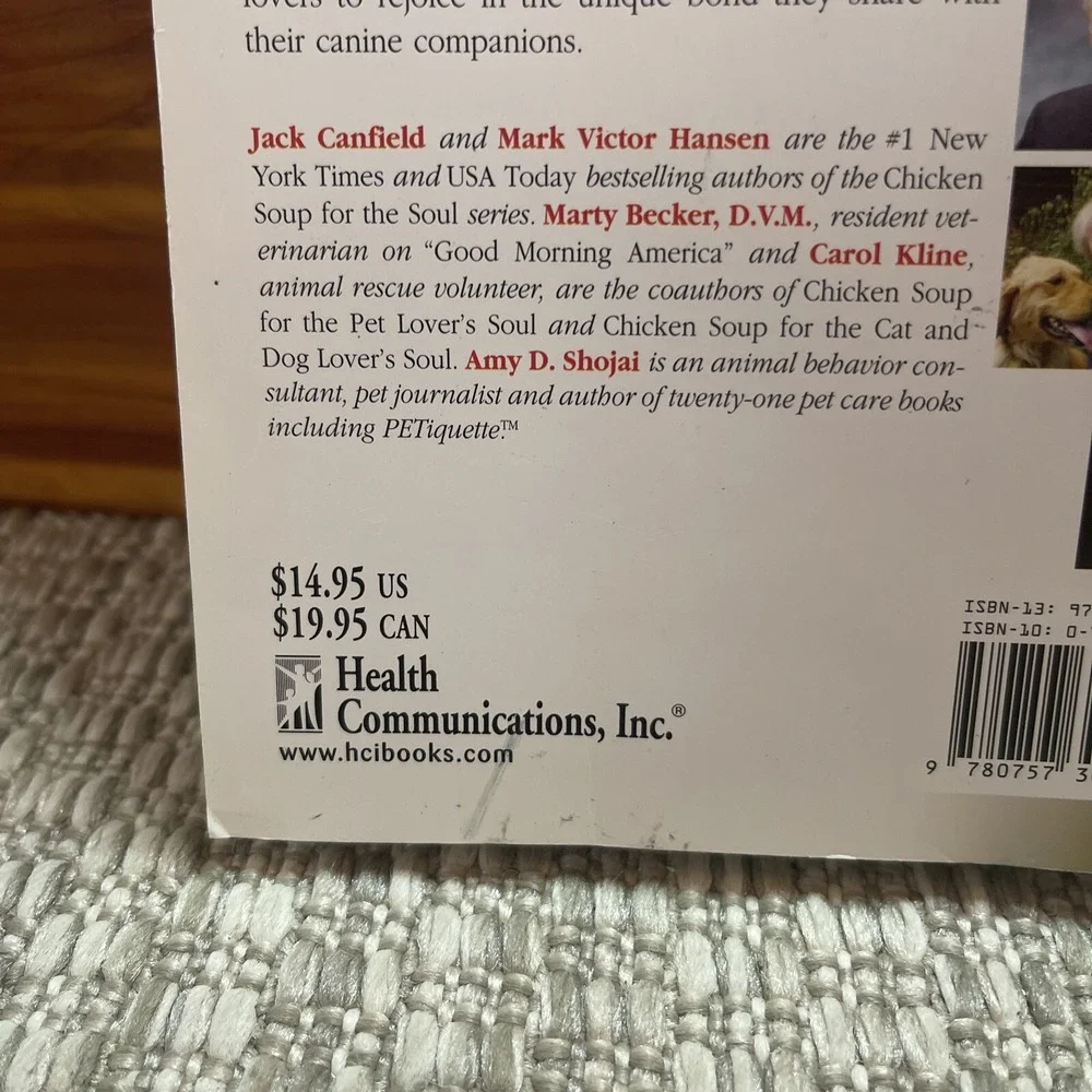 Chicken Soup for the Dog Lover's Soul‎ Stories Canine Companion Comedy